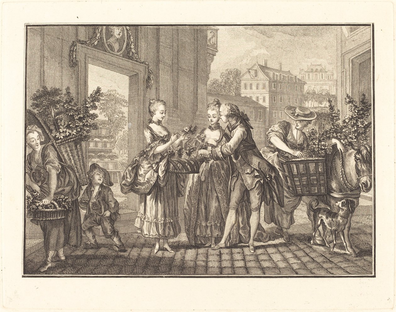 Wiosna autorstwa Joseph de Longueil after Charles Eisen