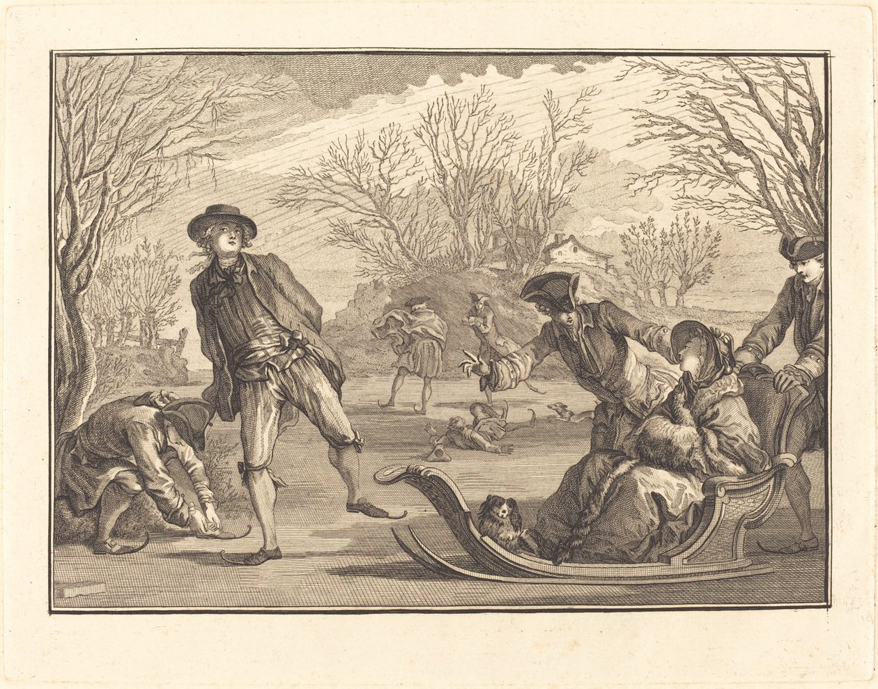 Zima autorstwa Joseph de Longueil after Charles Eisen