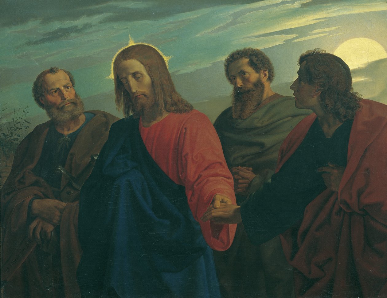 Pożegnanie Chrystusa ze swoimi uczniami (pójście do Getsemani) autorstwa Joseph von Fuhrich
