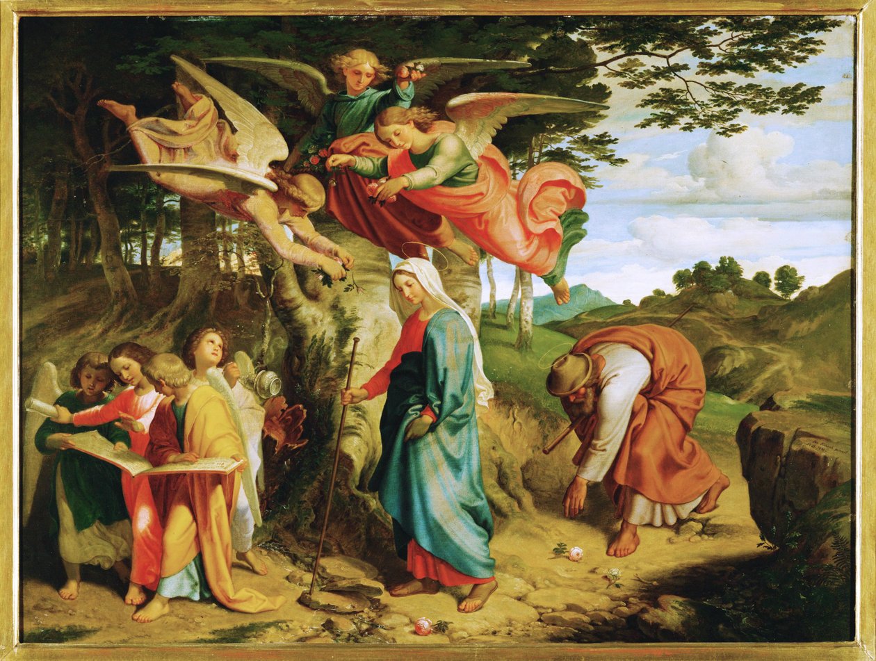 Gang Mariae ueber das Gebirge - Wędrówka Marii Panny przez góry ... (obraz na płótnie) autorstwa Joseph von Fuhrich