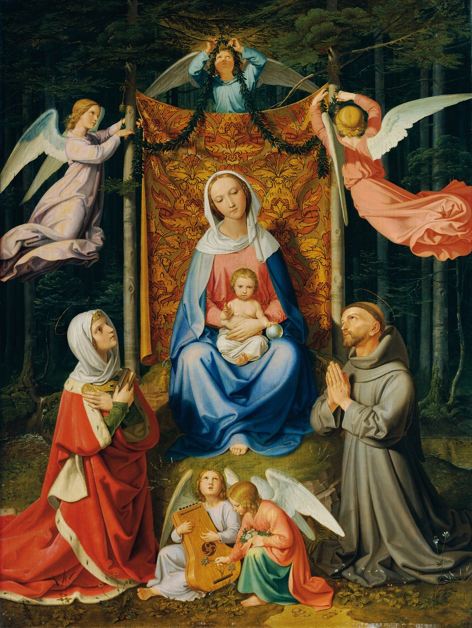 Waldesruhe (Madonna z Dzieciątkiem, św. Adelheid i św. Franciszek) autorstwa Joseph von Fuhrich