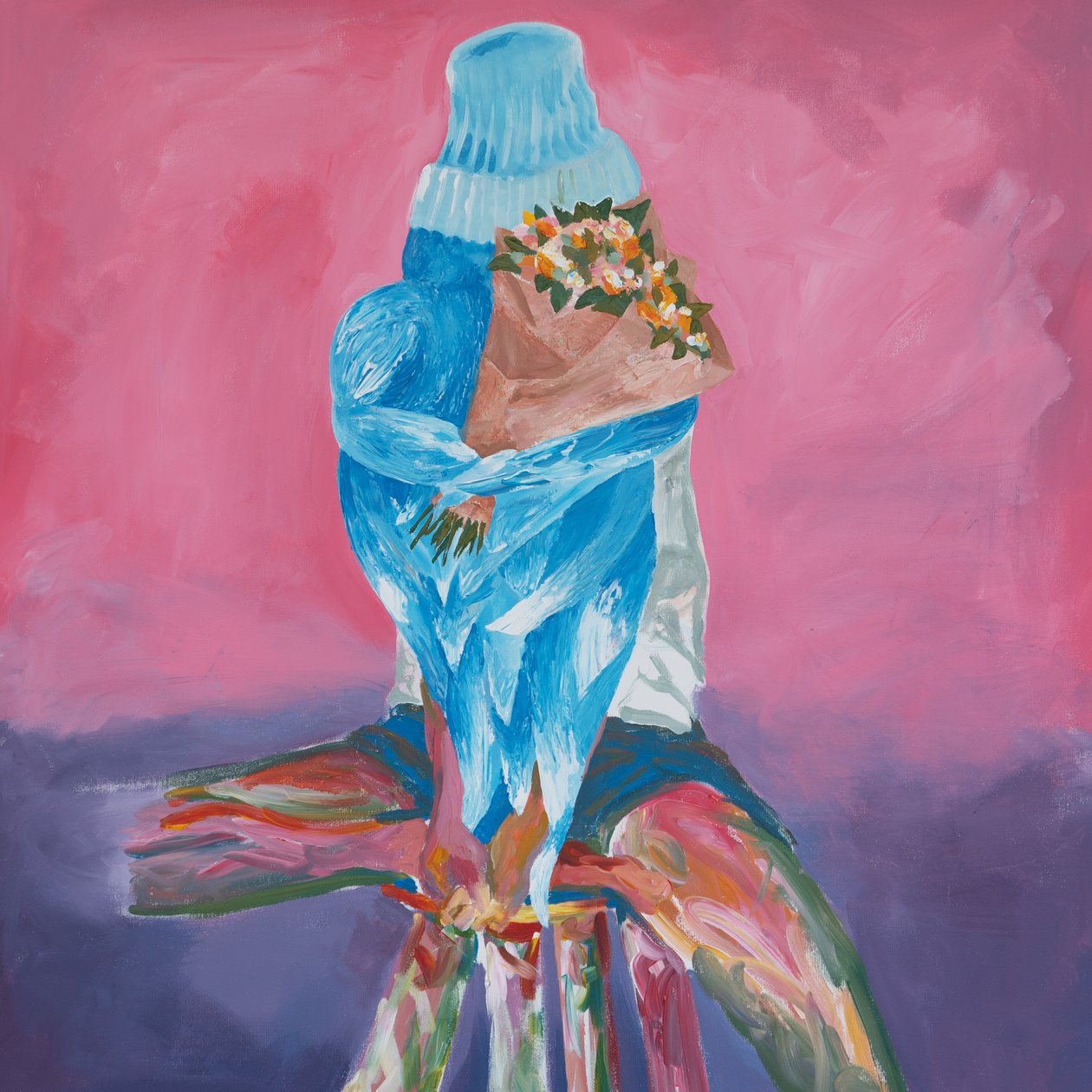 Chasing Love, 2023 (akryl na płótnie) autorstwa Josephine Henning