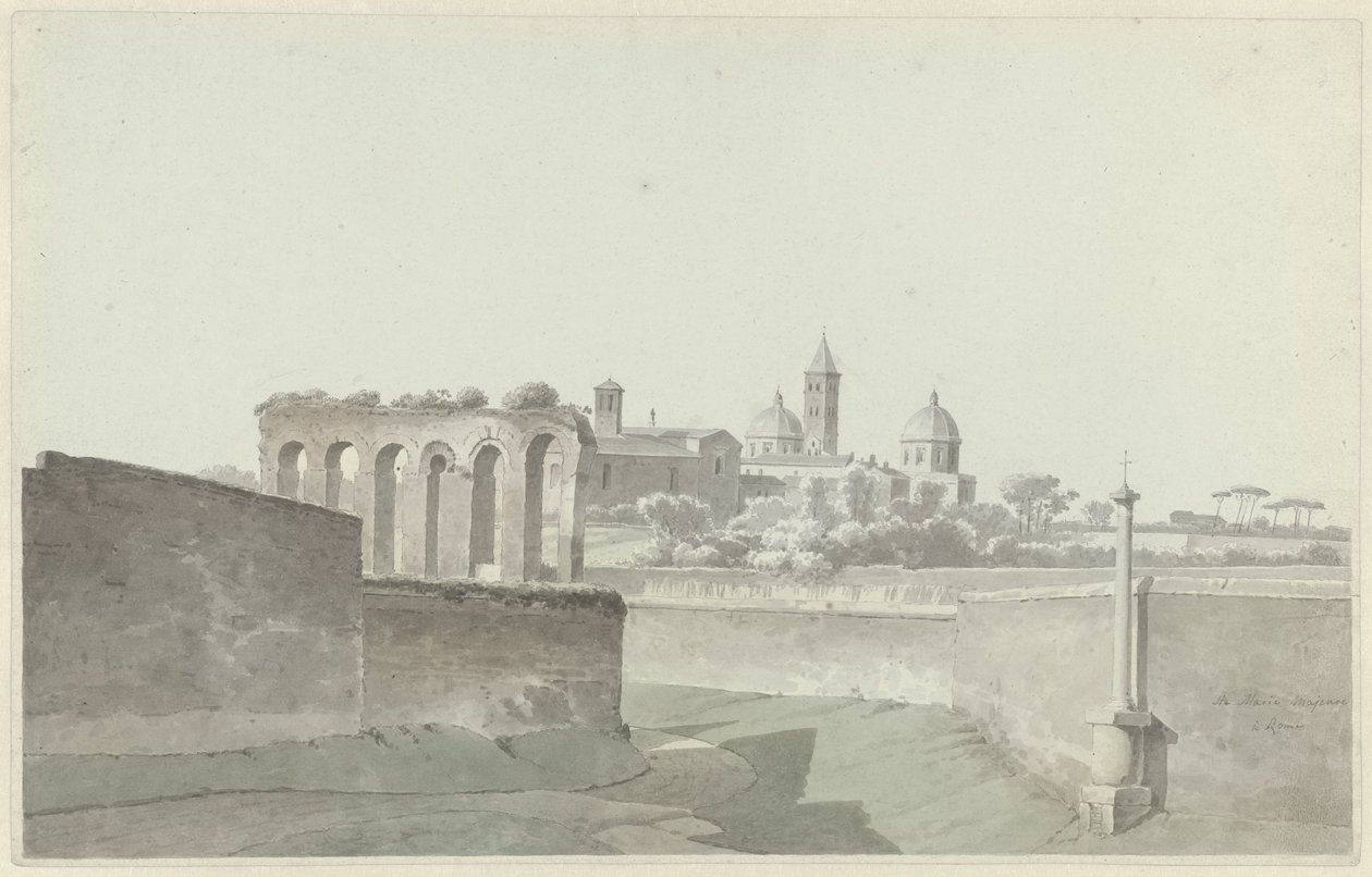 Bazylika Santa Maria Maggiore w Rzymie Gezicht op Sa. Maria Maggiore, Rzym autorstwa Josephus Augustus Knip