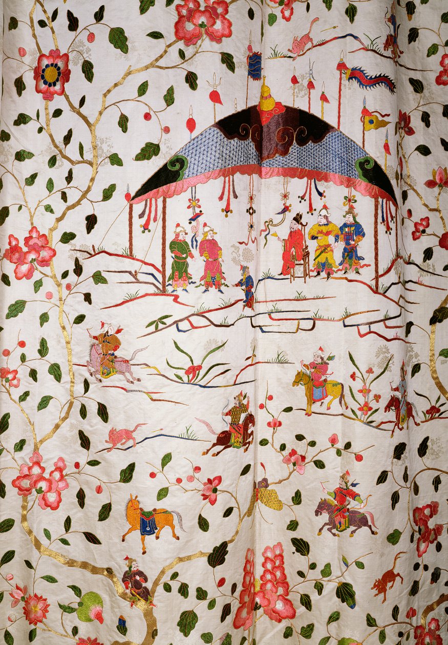 Arabeska wzór tkaniny, ok. 1720 (haft) autorstwa Joshua Morris