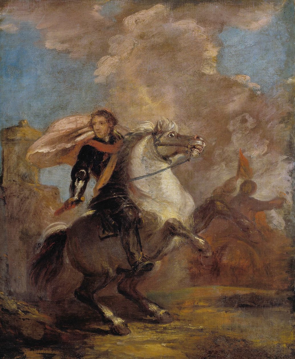 Oficer na koniu autorstwa Joshua Reynolds