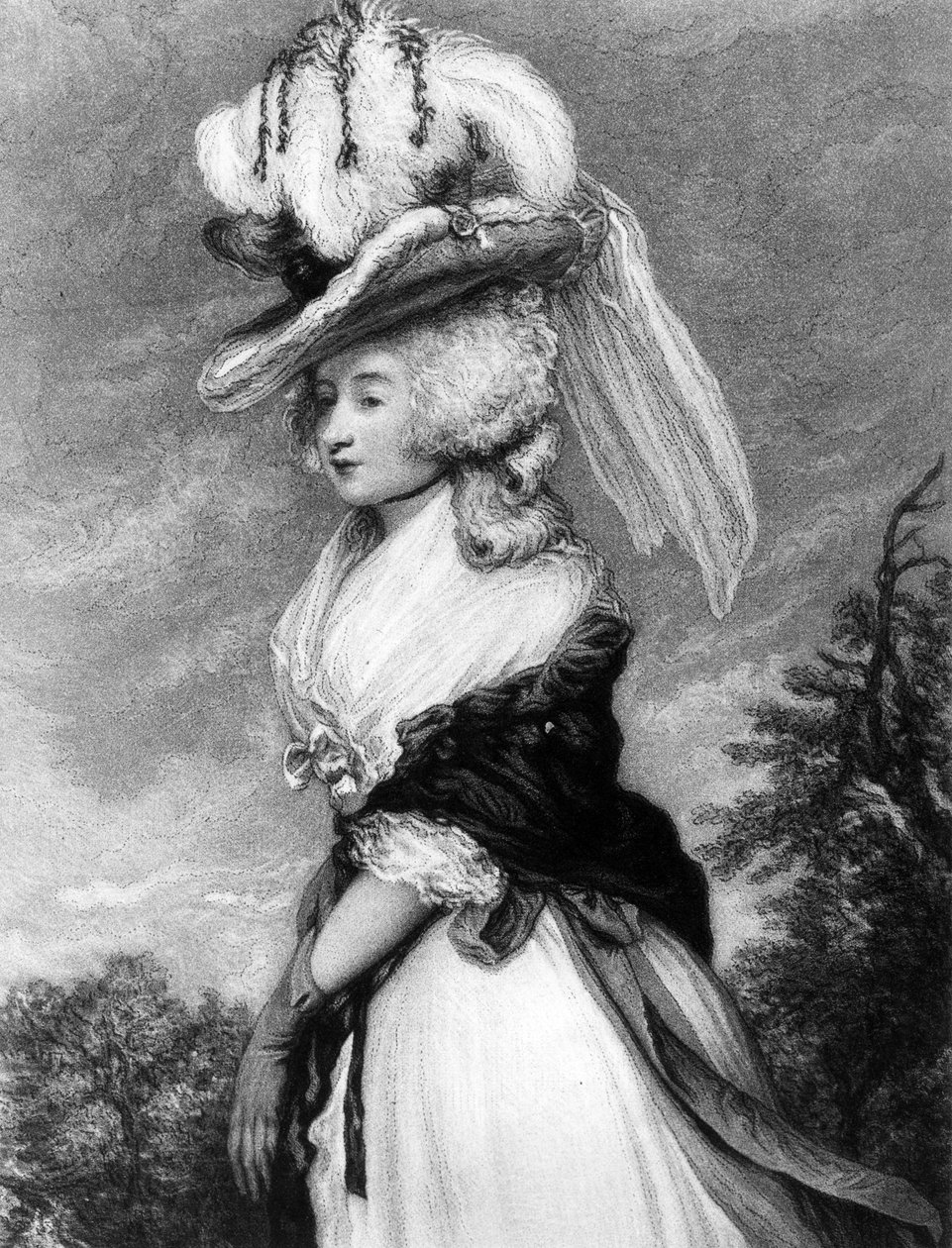 Lady Letitia Lade, mezzotinta Fredericka Bromleya, c.1785 (mezzotinta) autorstwa Joshua Reynolds