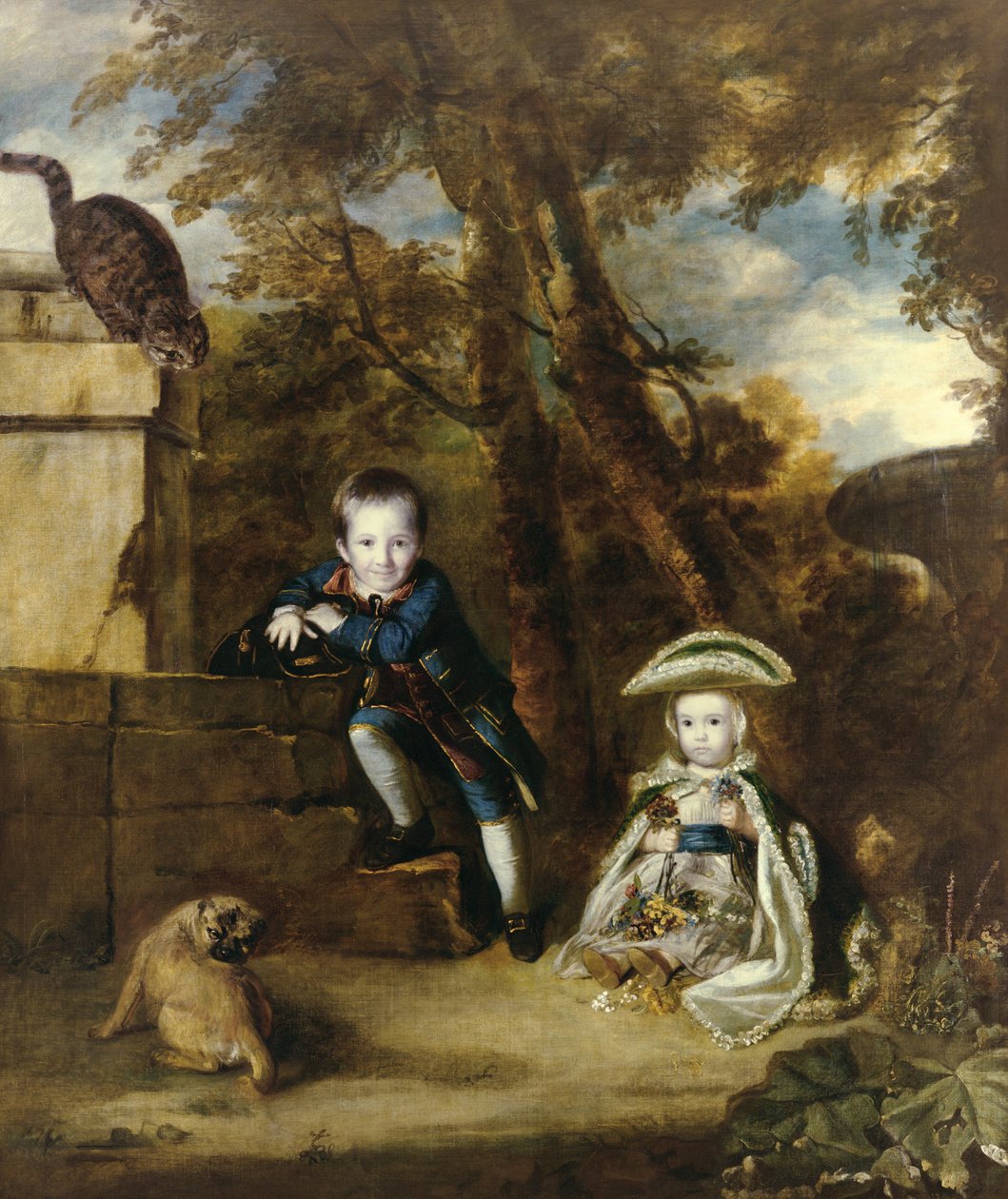 Paul Cobb Methuen i jego siostra Christiana, późniejsza Lady Boston autorstwa Joshua Reynolds