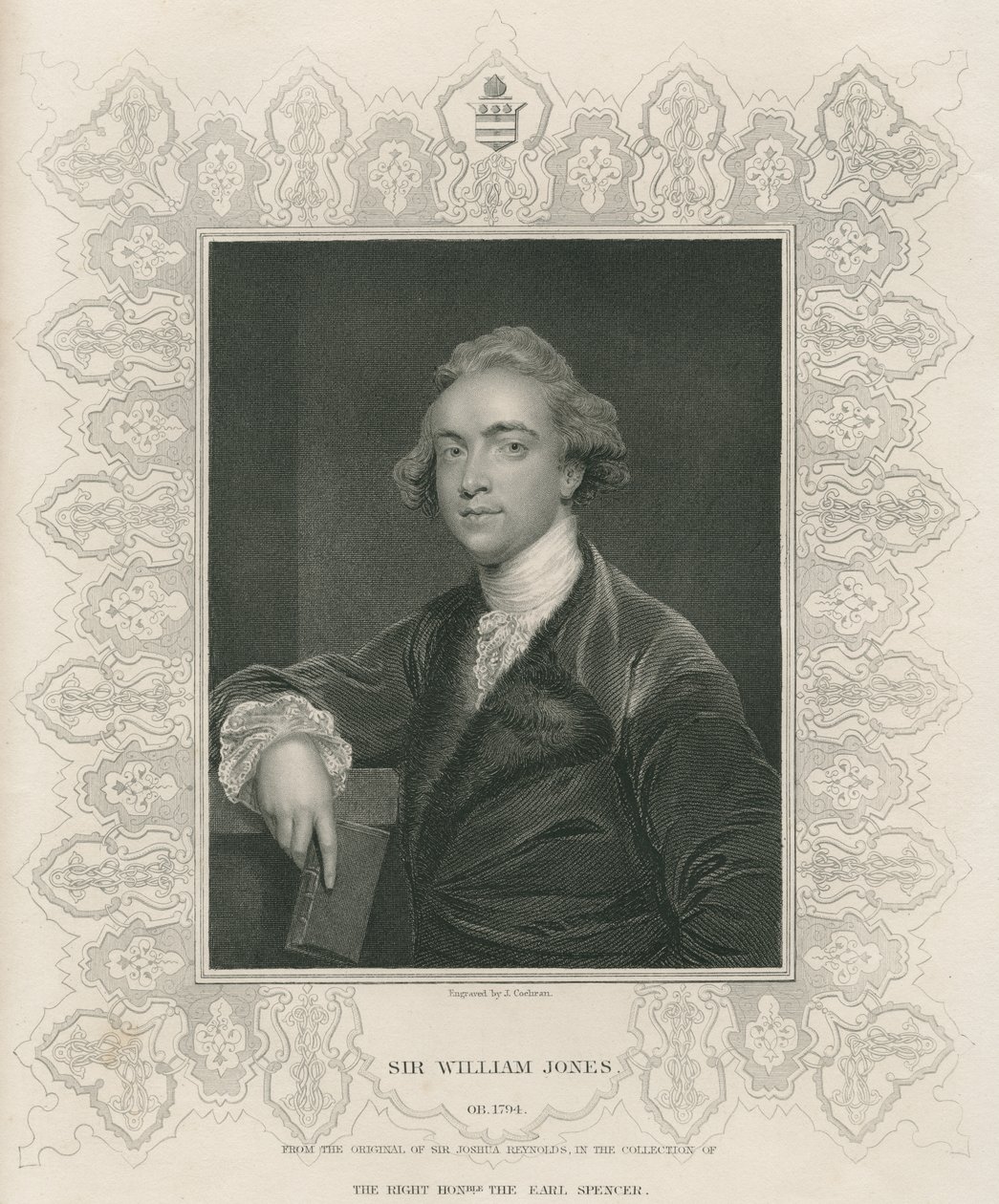 Sir William Jones z „Galerii Portretów”, wydanej w 1833 r. autorstwa Joshua Reynolds