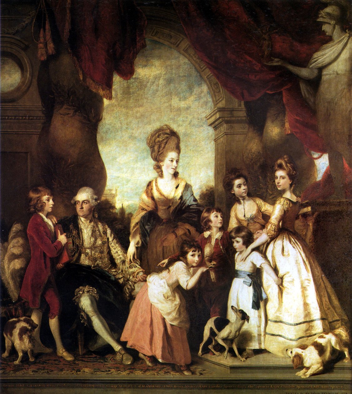 Czwarty książę Marlborough i jego rodzina autorstwa Joshua Reynolds
