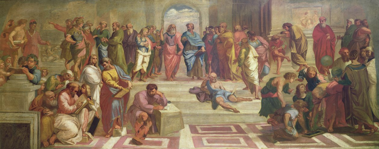 Szkoła Ateńska, po Raphael (patrz 472 dla oryginału) autorstwa Joshua Reynolds