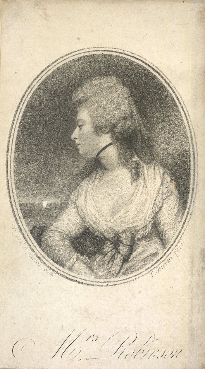 Pani Robinson. Mary Robinson z domu Darby, znana jako Perdita (1758-1800). Angielska aktorka, poetka i powieściopisarka. Pierwsza publiczna kochanka króla Jerzego IV, gdy był on jeszcze księciem Walii. Portret, według Sir Joshuy Reynoldsa. autorstwa Joshua (after) Reynolds