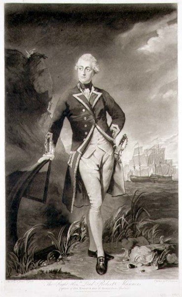 Portret Lorda Roberta Mannersa (1758-82) kapitana HMS 