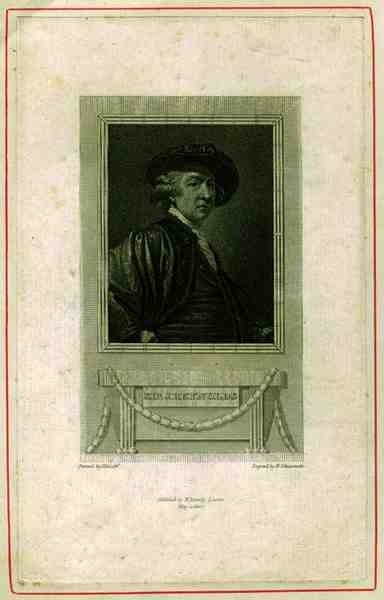 Portret Sir Joshua Reynolds (1732-92) wyryty przez N. Schiavonetti, pub. 1810 (rycina) autorstwa Joshua (after) Reynolds