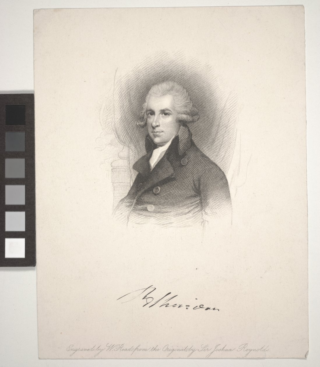 Richard Brinsley Sheridan, grawerowane przez W. Reada (1824-1837) autorstwa Joshua (after) Reynolds