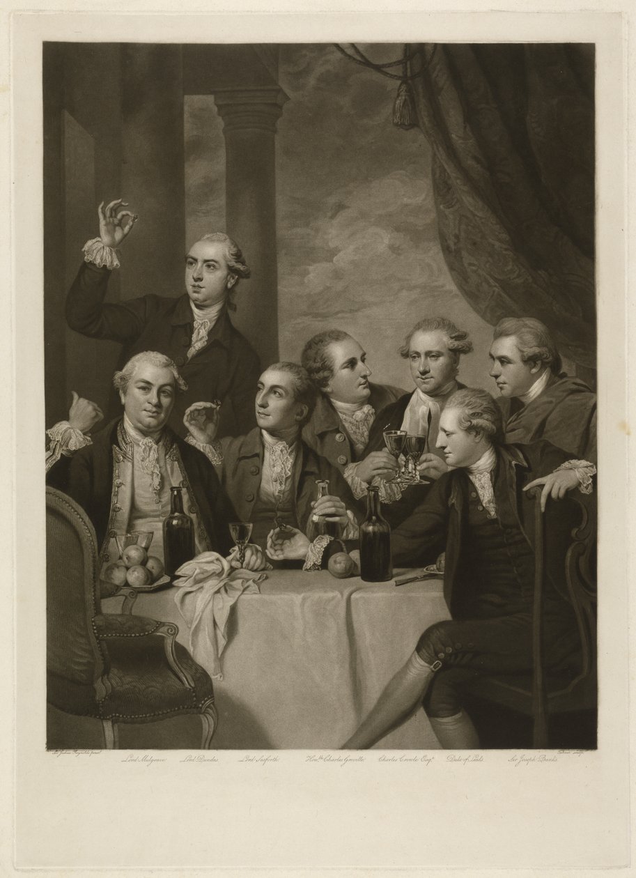 Towarzystwo Dilettanti, grawerowane przez Charlesa Turnera autorstwa Joshua (after) Reynolds