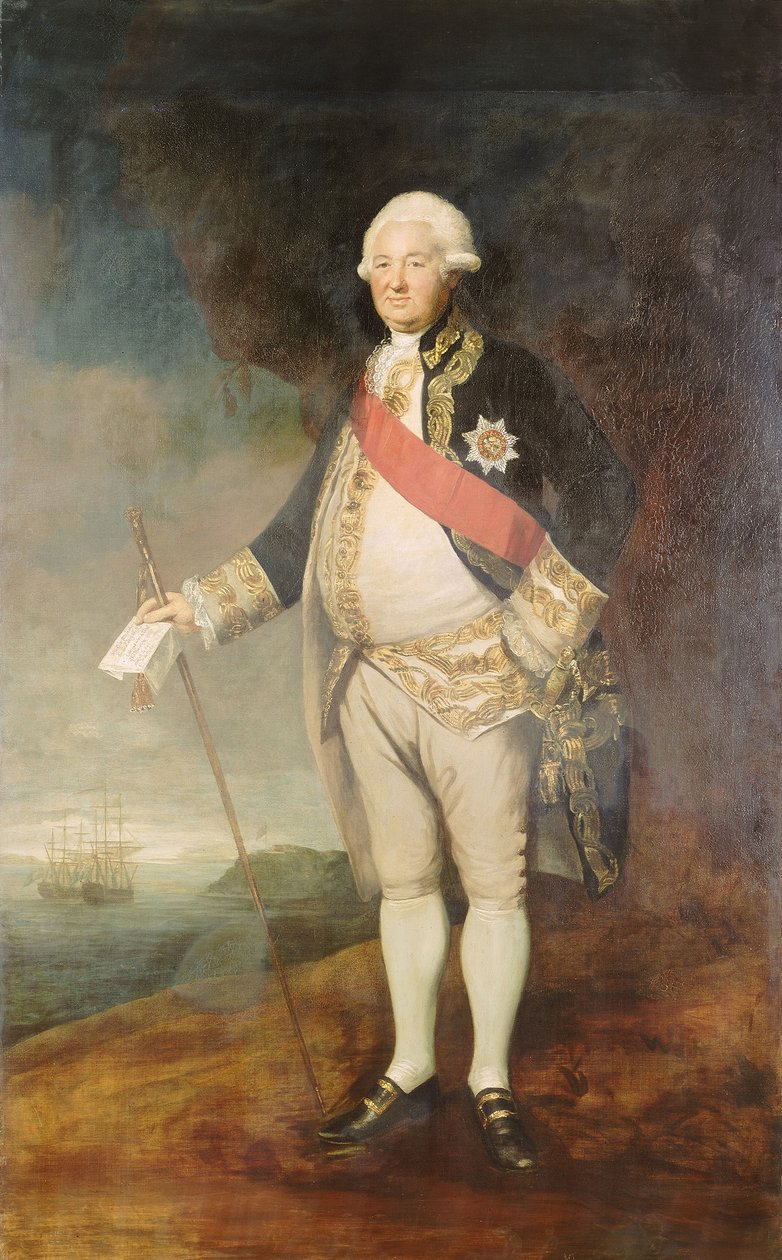Admirał Sir Edward Hughes (około 1720-1794) autorstwa Joshua Reynolds