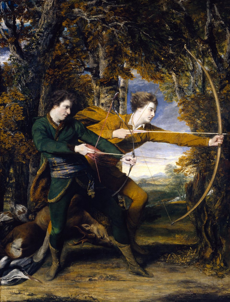 Pułkownik Acland i lord Sydney: łucznicy autorstwa Joshua Reynolds