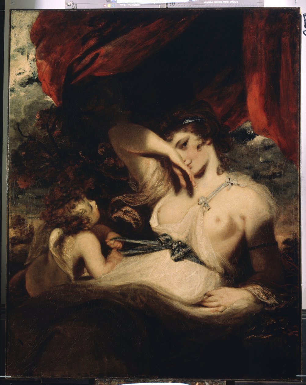 Kupidyn rozwiązujący wstęgę Wenus (Amorek rozwiązujący strefę Wenus). Obraz Sir Joshua Reynoldsa (1732-1792) autorstwa Joshua Reynolds