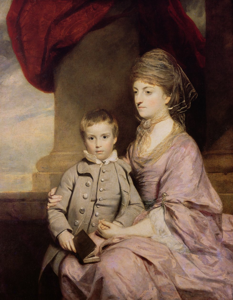 Elżbieta Herbert, hrabina Pembroke (1737-1831) i jej syn George, Lord Herbert (1759-1827) 1764-67 autorstwa Joshua Reynolds