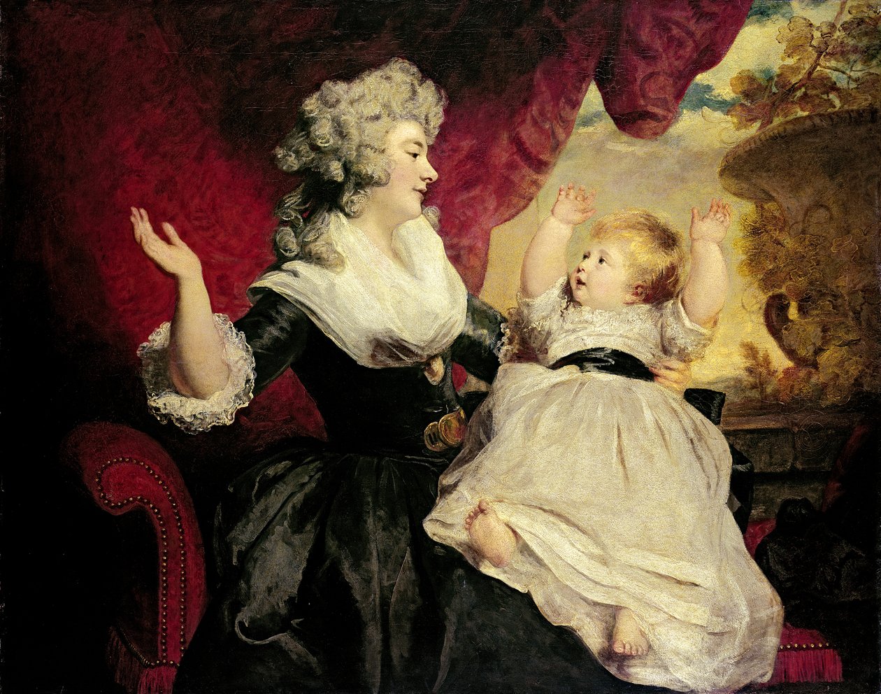 Georgiana, księżna Devonshire z córeczką Lady Georgiana Cavendish (olej na płótnie) autorstwa Joshua Reynolds