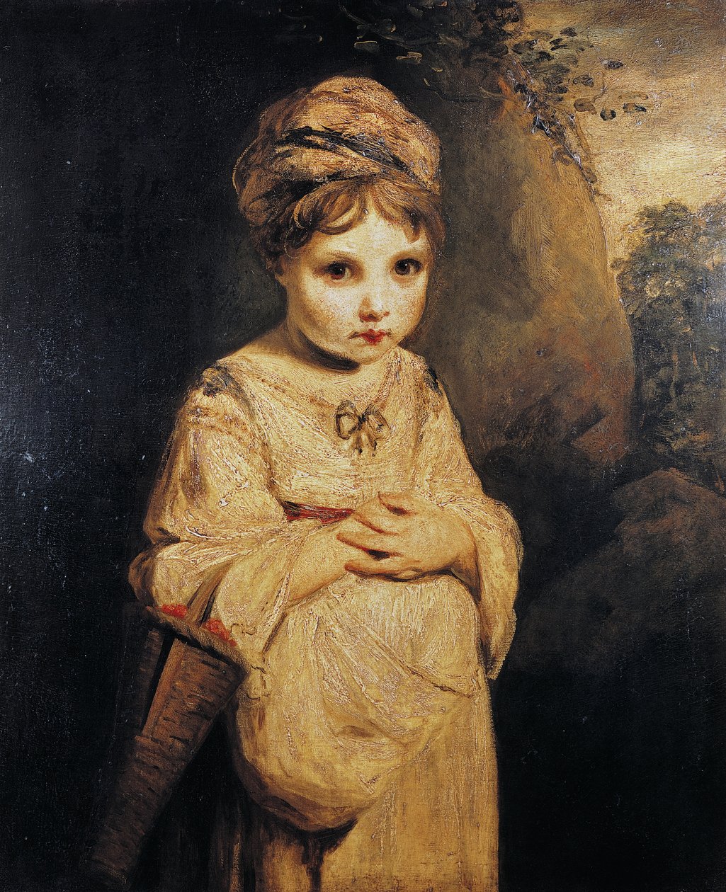 Dziewczyna z truskawkami, obraz Joshua Reynolds (1723-1792), olej na płótnie, 76, 6x63, 7 cm autorstwa Joshua Reynolds