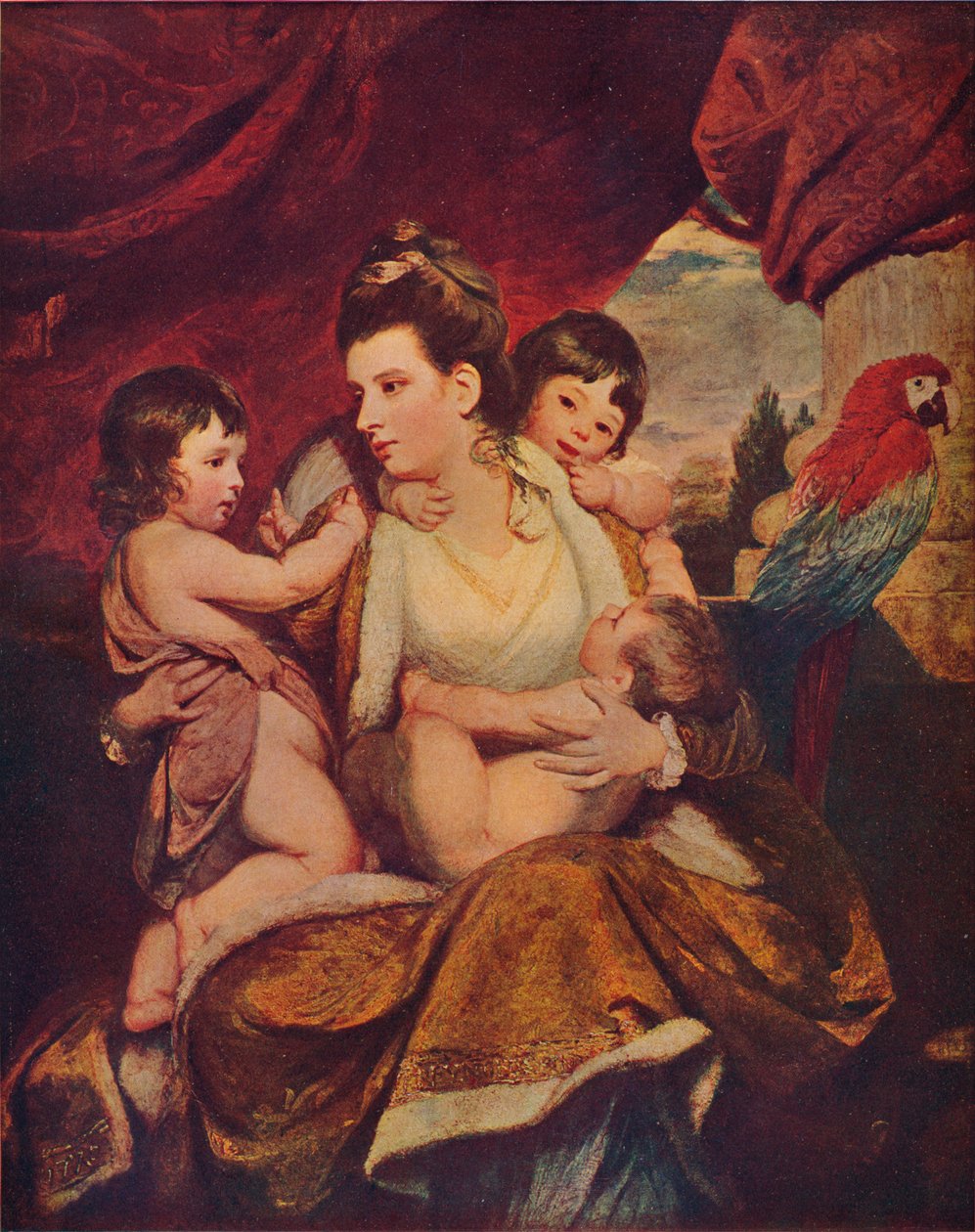 Lady Cockburn i jej trzej najstarszi synowie, 1773, 1907 autorstwa Joshua Reynolds