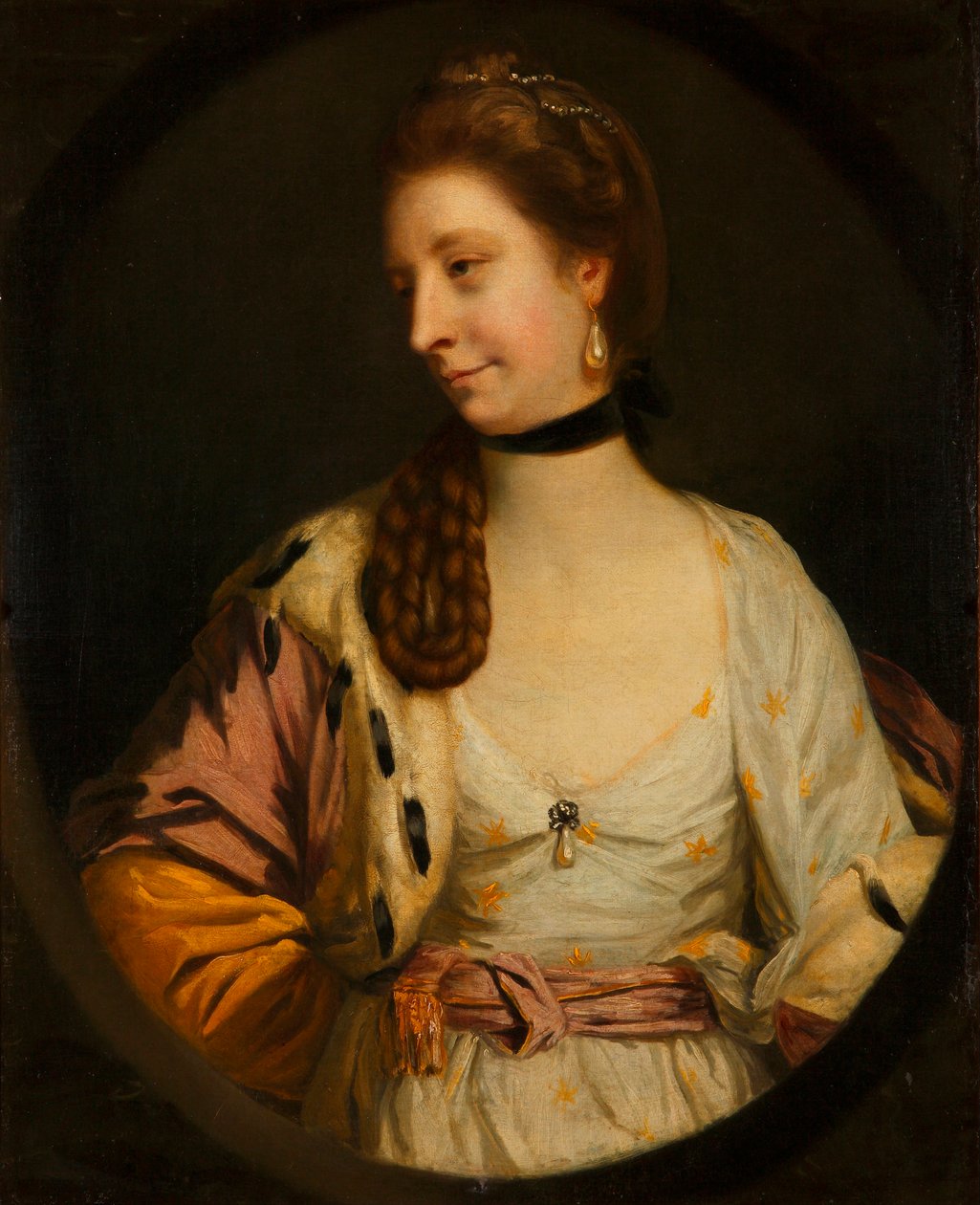 "Lady Sondes"" Obraz Sir Joshua Reynoldsa (1732-1792) - 1764 - Olej na płótnie, wym. 76,4x60,3 cm Museo Lazaro Galdiano, Madryt autorstwa Joshua Reynolds