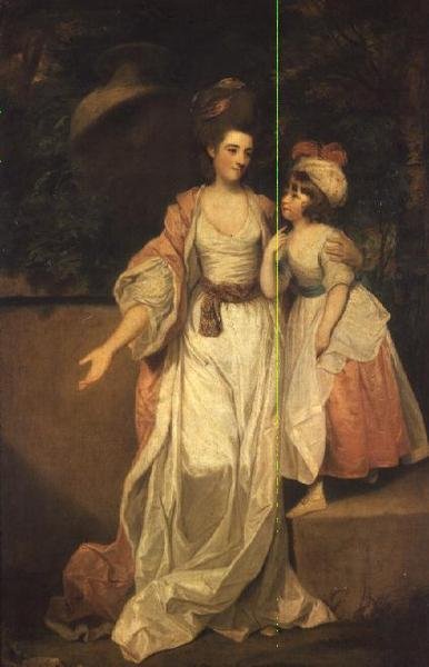 Pani Tomasz Jelf Powis i jej córka Katarzyna autorstwa Joshua Reynolds
