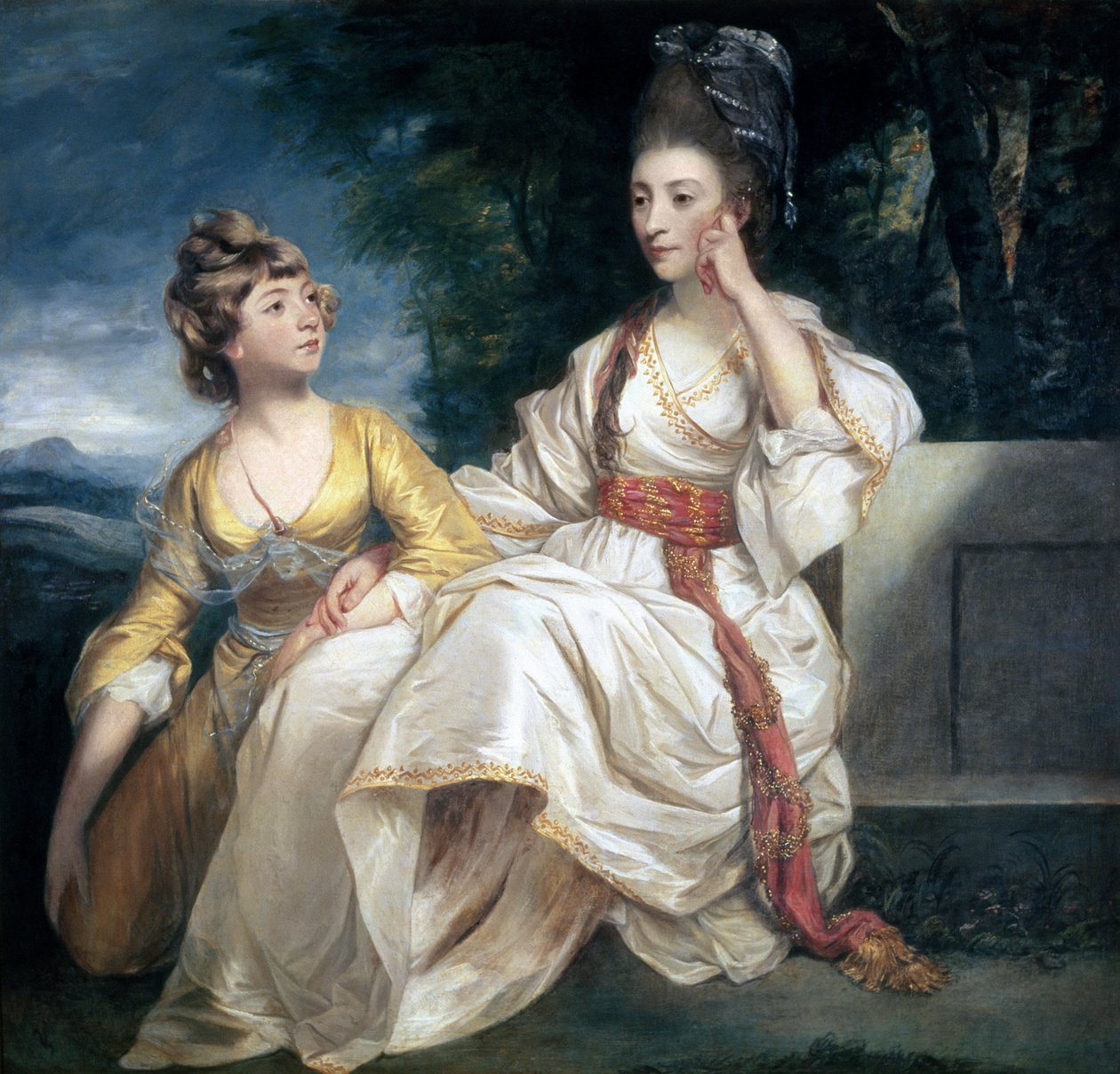 Pani Thrale i jej córka Hester (Queeney) 1777-78 autorstwa Joshua Reynolds
