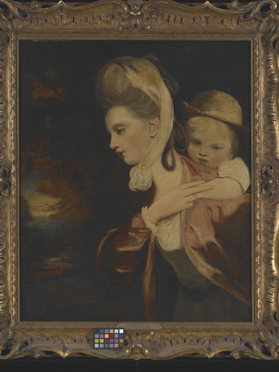 Pick-A-Back (Pani Payne Gallaway i dziecko) (kopia) (olej na płótnie) autorstwa Joshua Reynolds