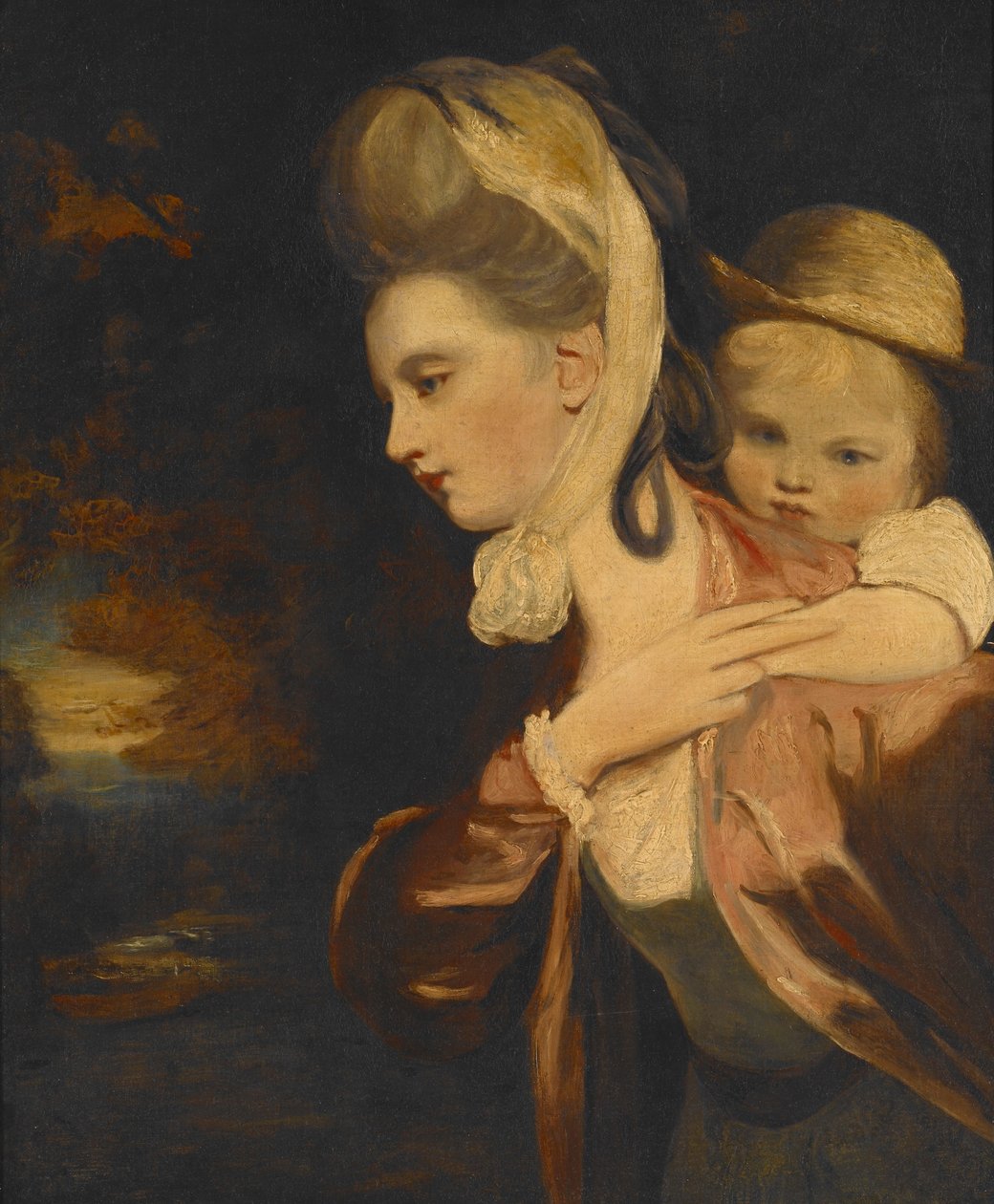 Na barana (pani Payne Gallaway i dziecko) (kopia) autorstwa Joshua Reynolds