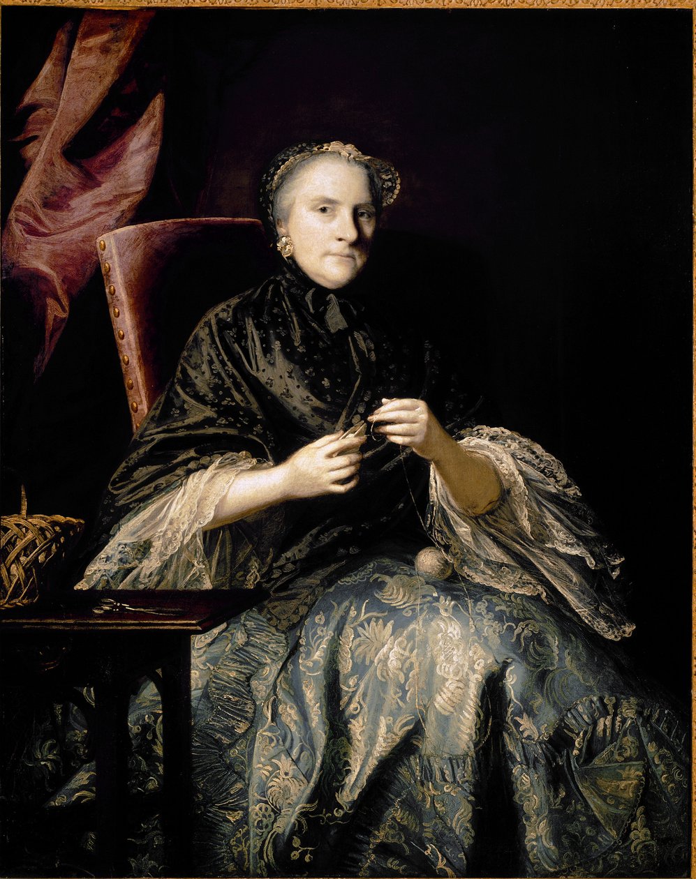 Portret Anny, drugiej hrabiny Albemarle wykonującej węzły (olej na płótnie) autorstwa Joshua Reynolds
