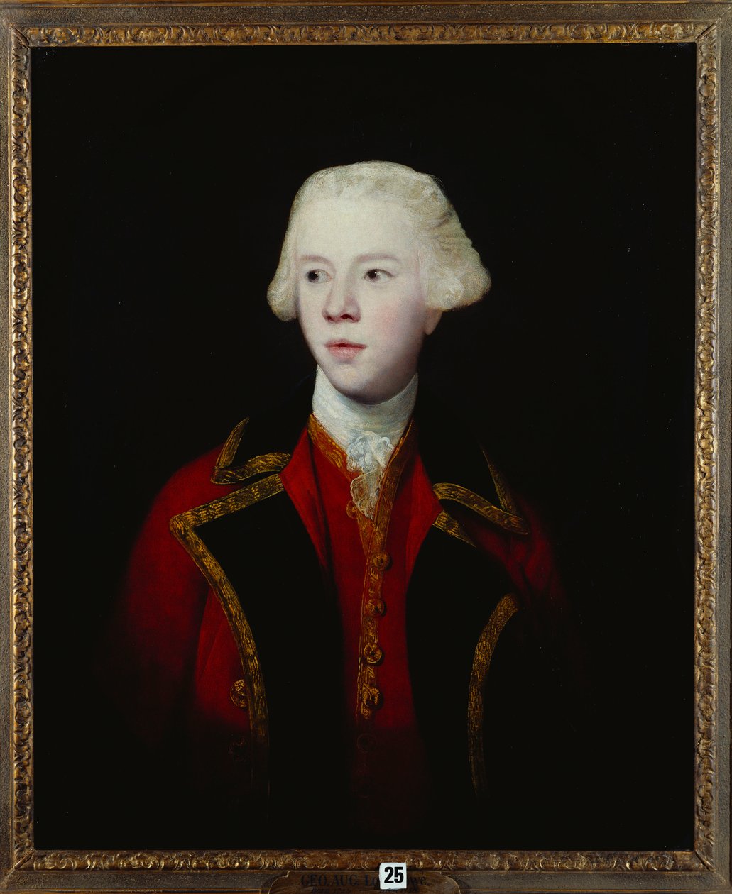 Portret Jerzego Augusta, 3. wicehrabiego Howe, pół długości, w mundurze 1. gwardii autorstwa Joshua Reynolds