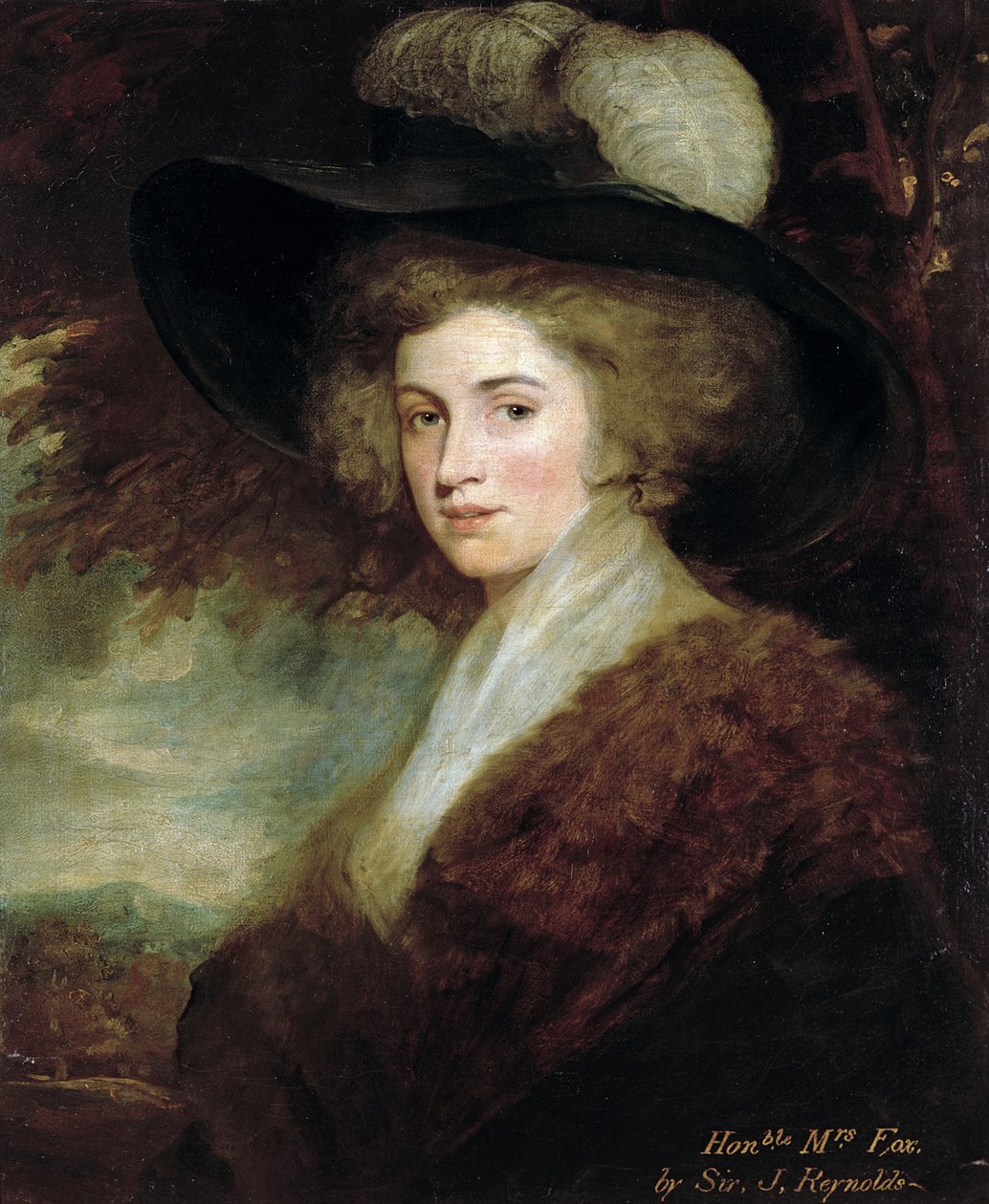 Portret pani Charles James Fox, 1784-9 autorstwa Joshua Reynolds
