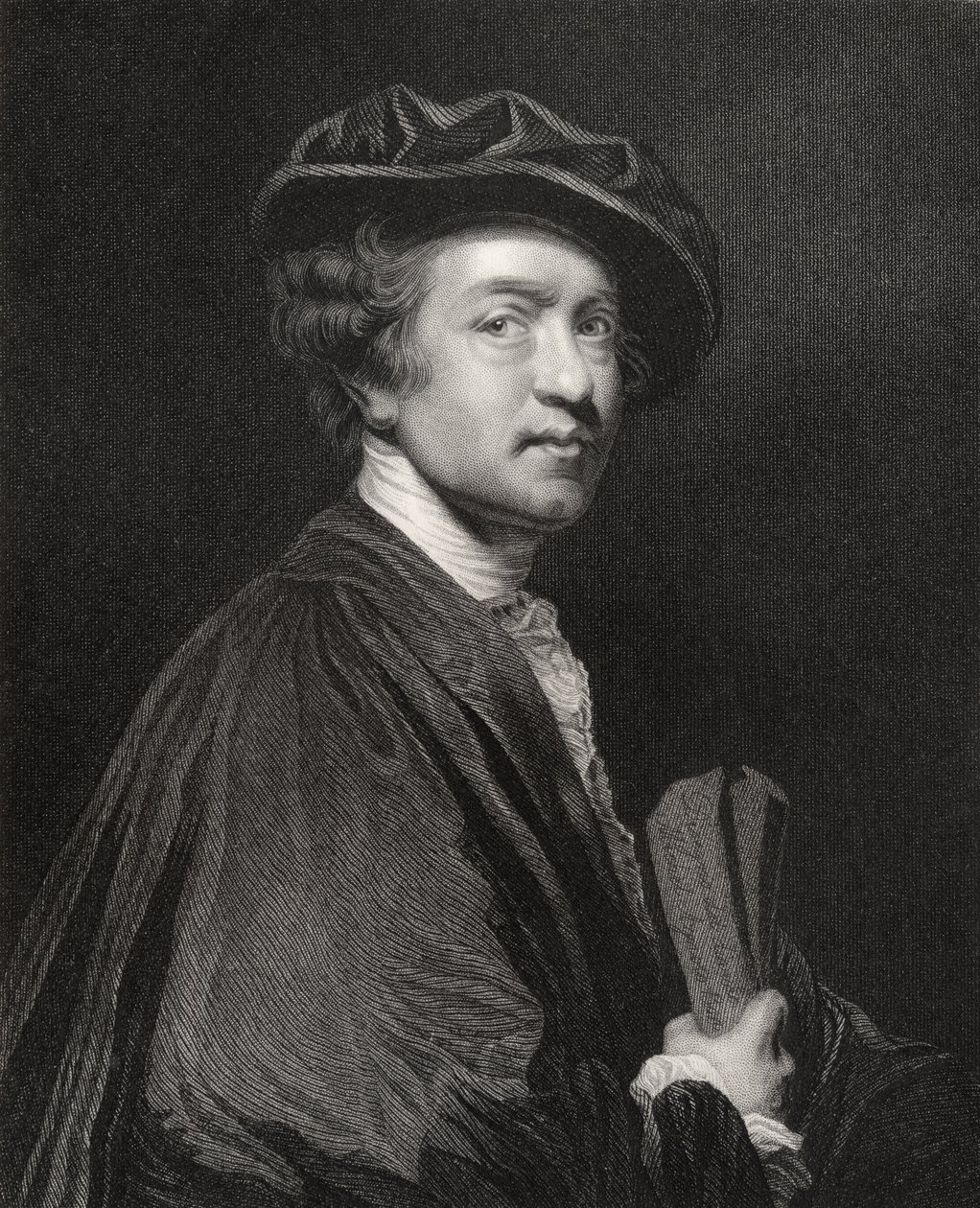 Sir Joshua Reynolds, ryt. J. Cochran, z „Narodowej Galerii Portretów, tom V”, wydana ok. 1835 (lito) autorstwa Joshua Reynolds