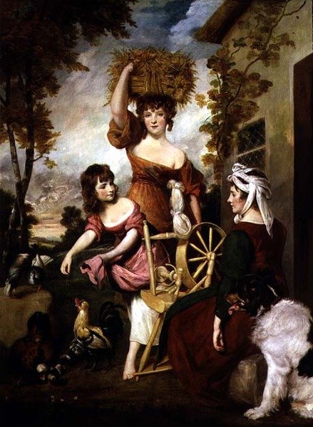 Wieśniacy, Rodzina Machil (olej na płótnie) 1788 autorstwa Joshua Reynolds