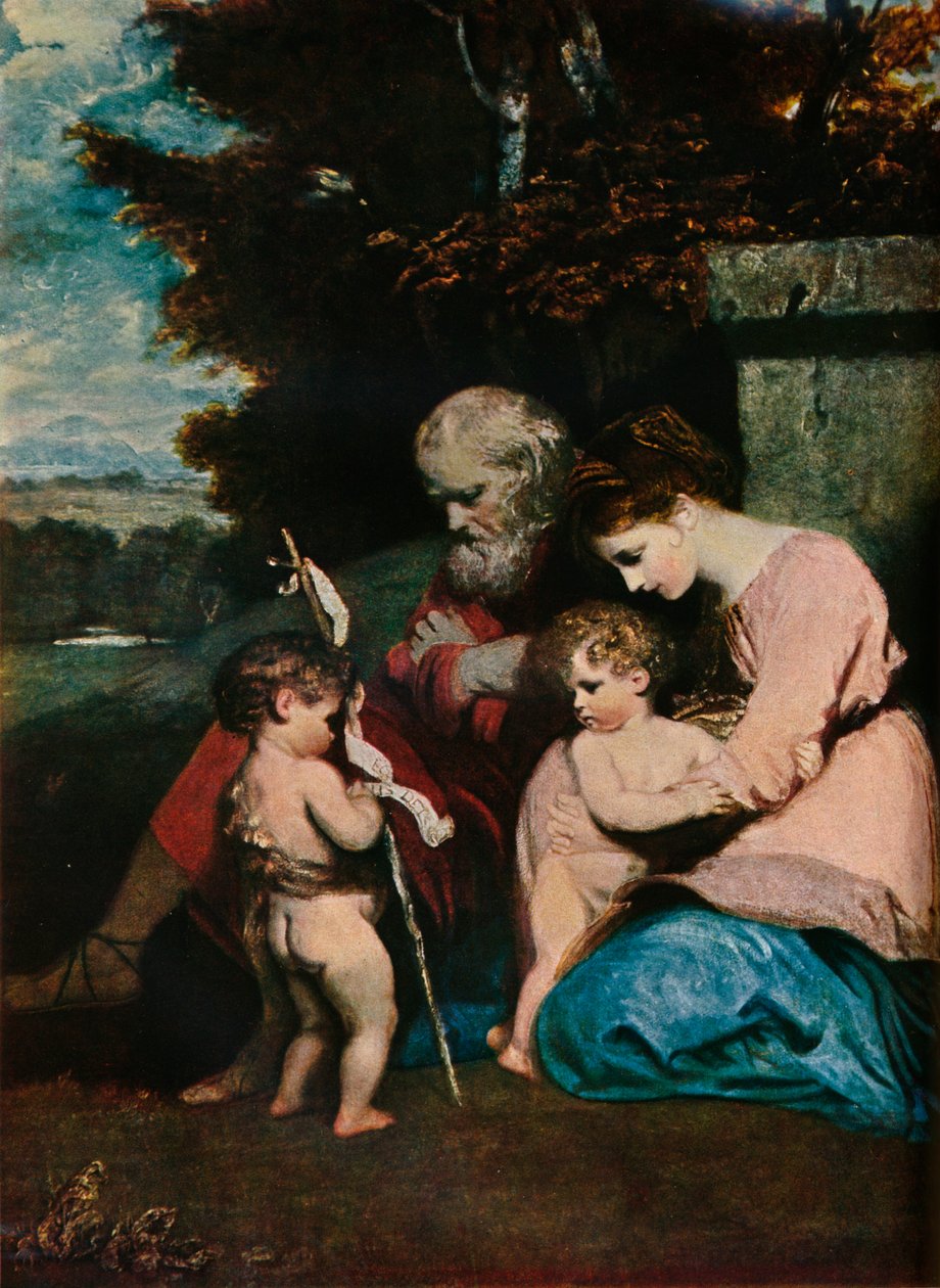Święta Rodzina z Dzieciątkiem Św. Jan, 1788-9 autorstwa Joshua Reynolds