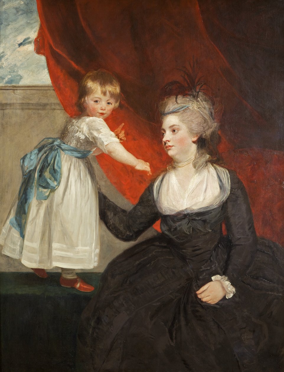 Szanowna Frances Courtenay, Lady Honywood i jej córka autorstwa Joshua Reynolds