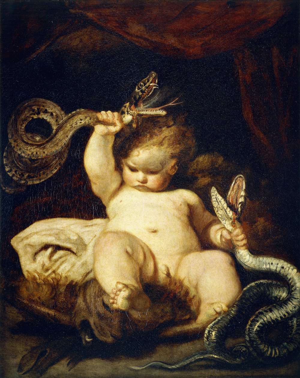 Niemowlę Herkules, autorstwa Joshua Reynolds