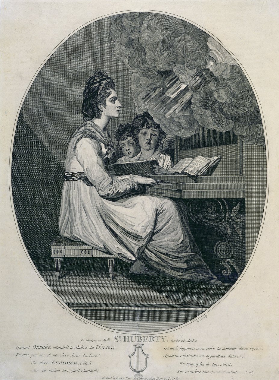Muzyka Mademoiselle S. Huberty inspirowana Apollo autorstwa Joshua Reynolds