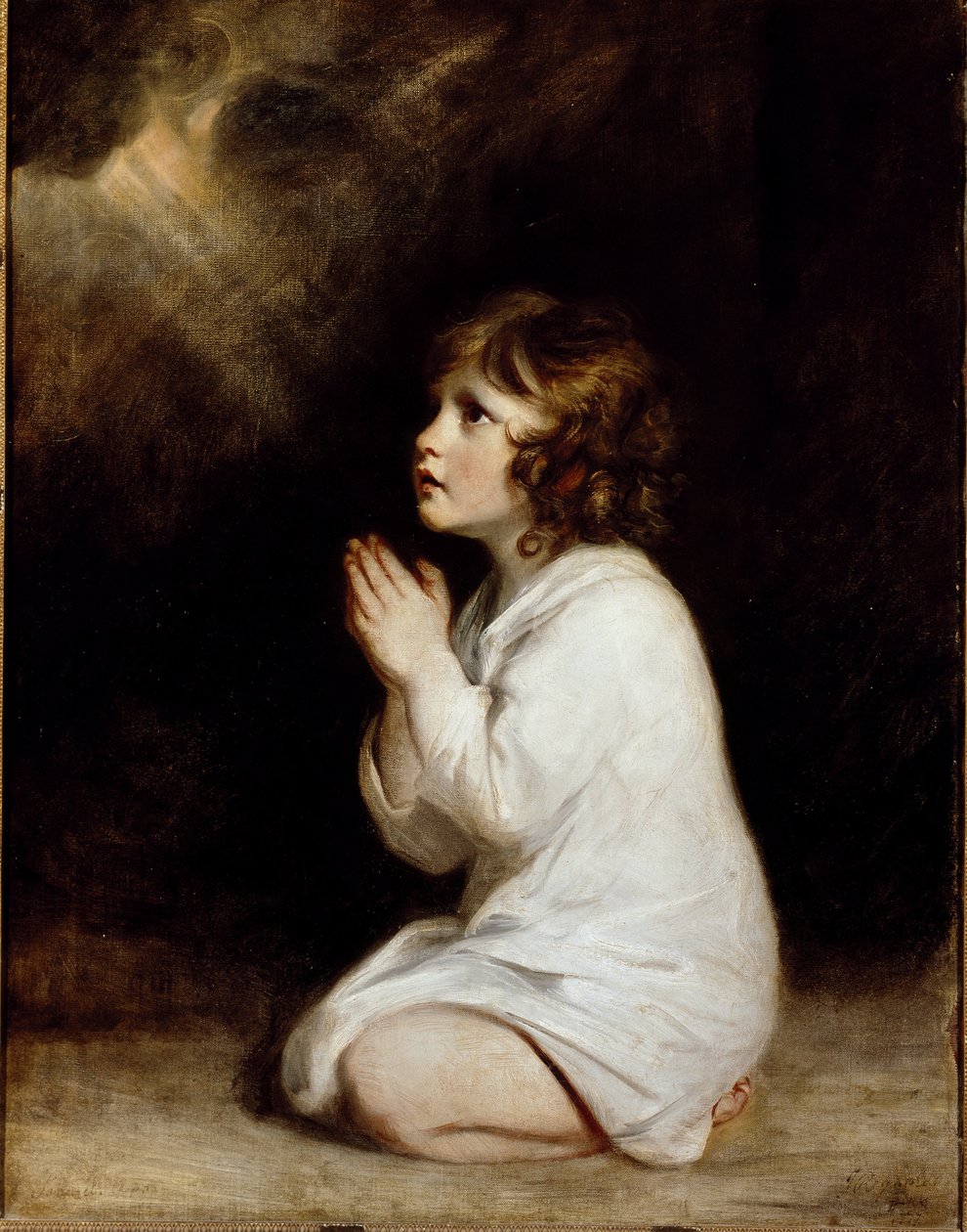 Niemowlę Samuel w modlitwie (olej na płótnie) autorstwa Joshua Reynolds