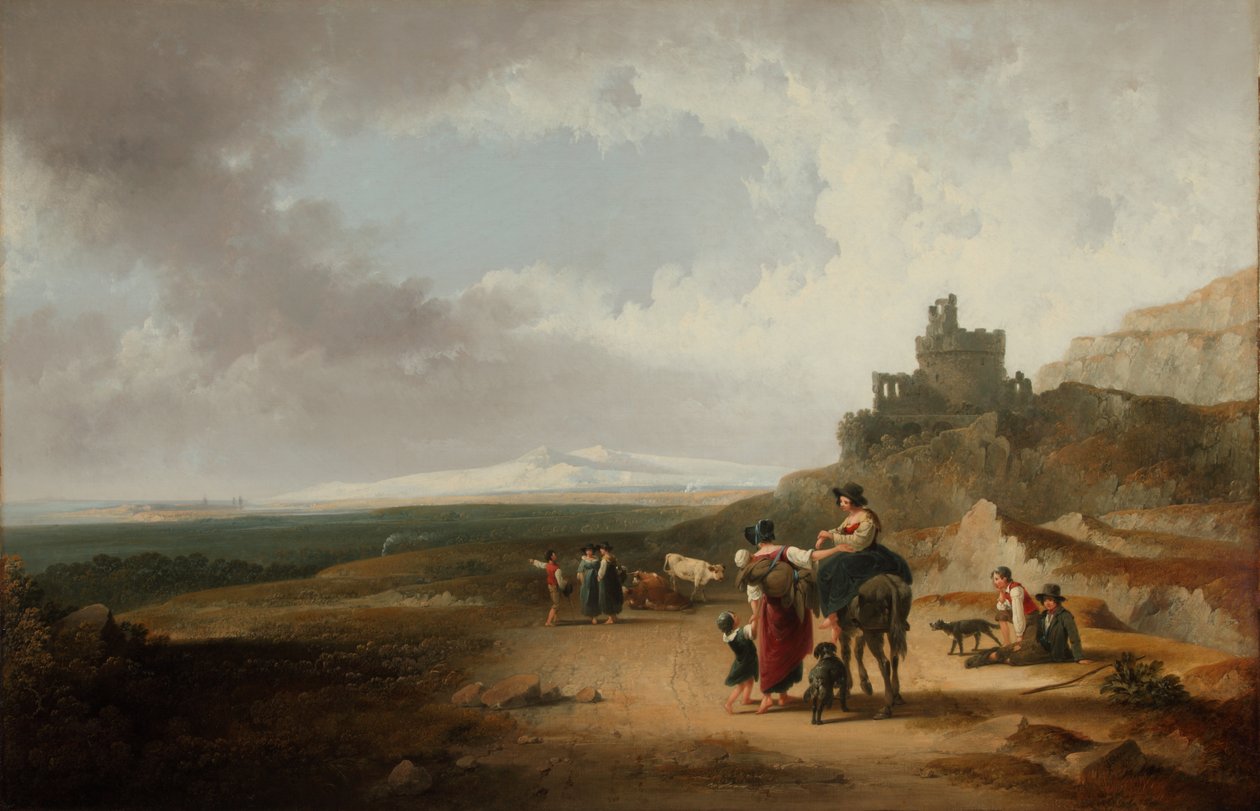 Pejzaż romantyczny 1835 (olej na płótnie) autorstwa Joshua Shaw