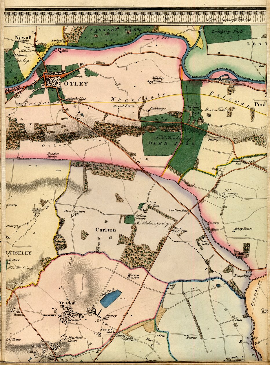 A2, Otley, Guiseley, Yeadon i Carlton autorstwa Joshua Thorp