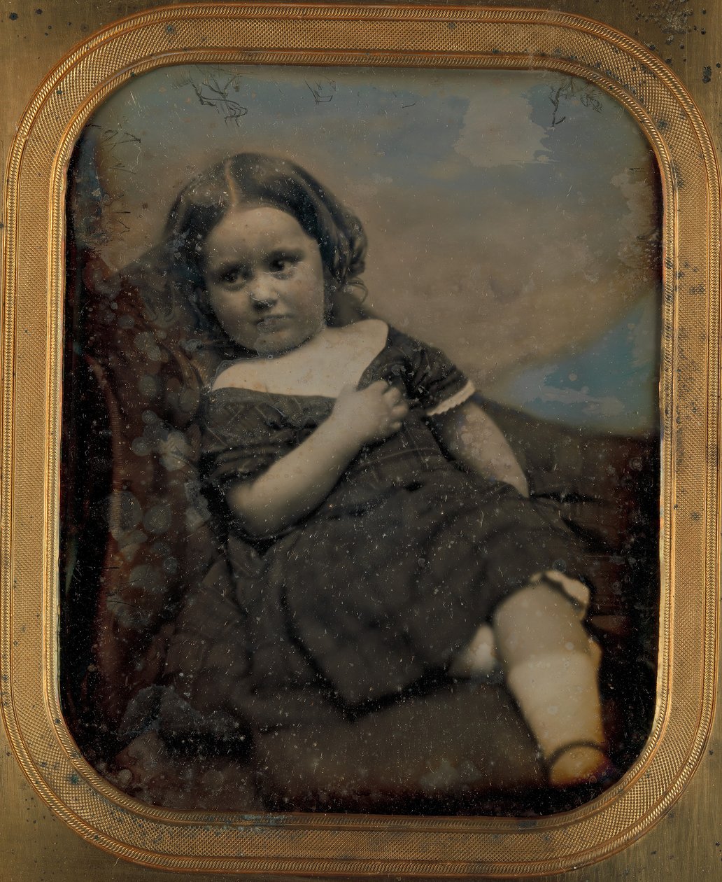 Augusta Hawes w wieku czterech lat, lata 50. XIX wieku. Twórcy: Josiah Johnson Hawes, Albert Sands Southworth. autorstwa Josiah Johnson Hawes, Albert Sands Southworth