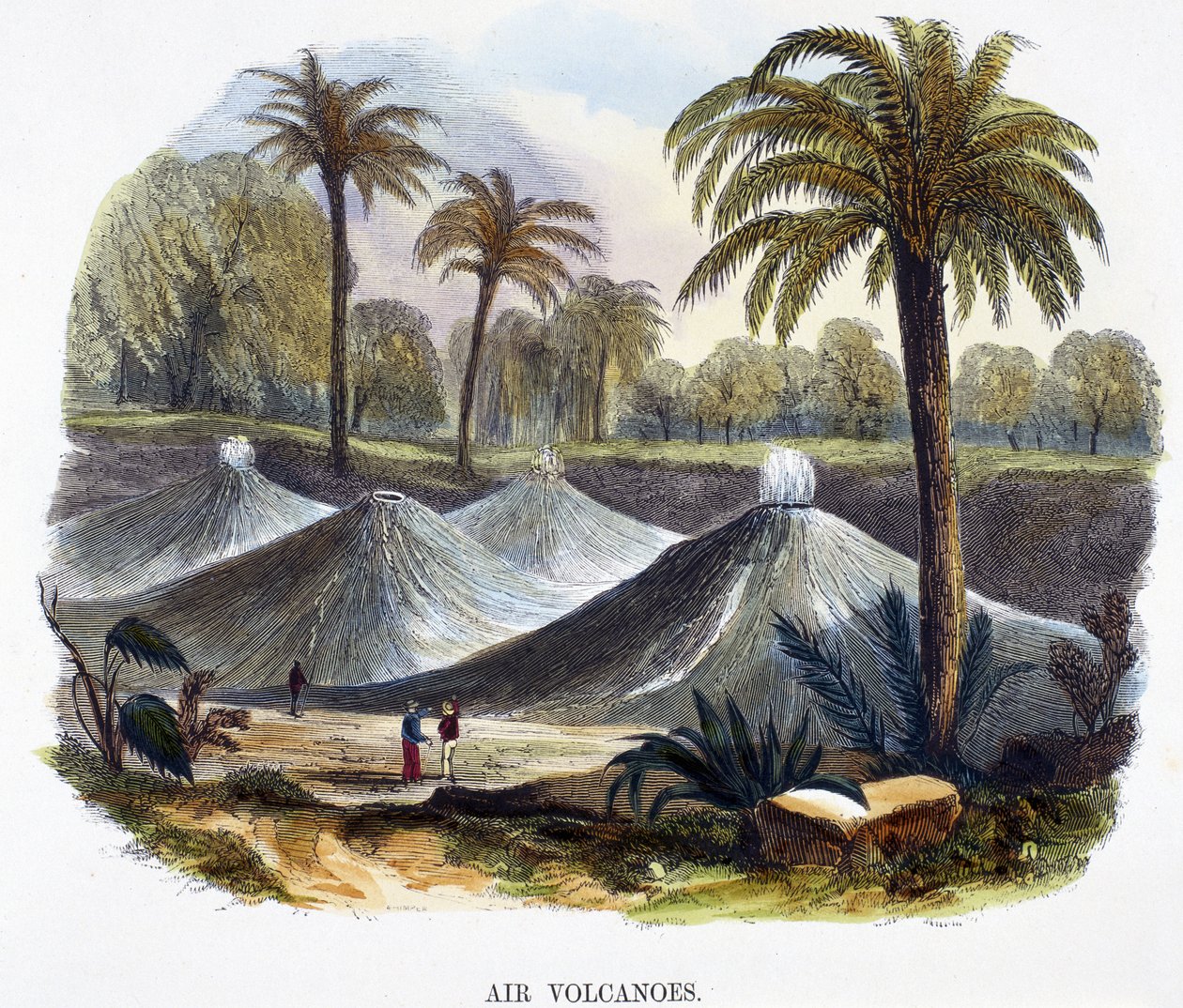 Wulkany powietrzne, niedaleko Cartageny, Kolumbia, ze Zjawisk Natury, 1849 autorstwa Josiah Wood Whymper