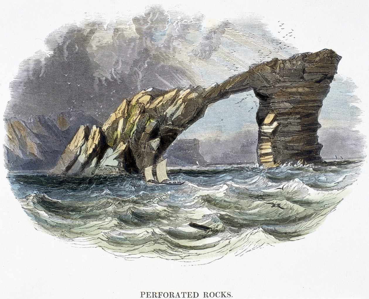Perforowane skały, ze zjawisk natury, 1849 autorstwa Josiah Wood Whymper