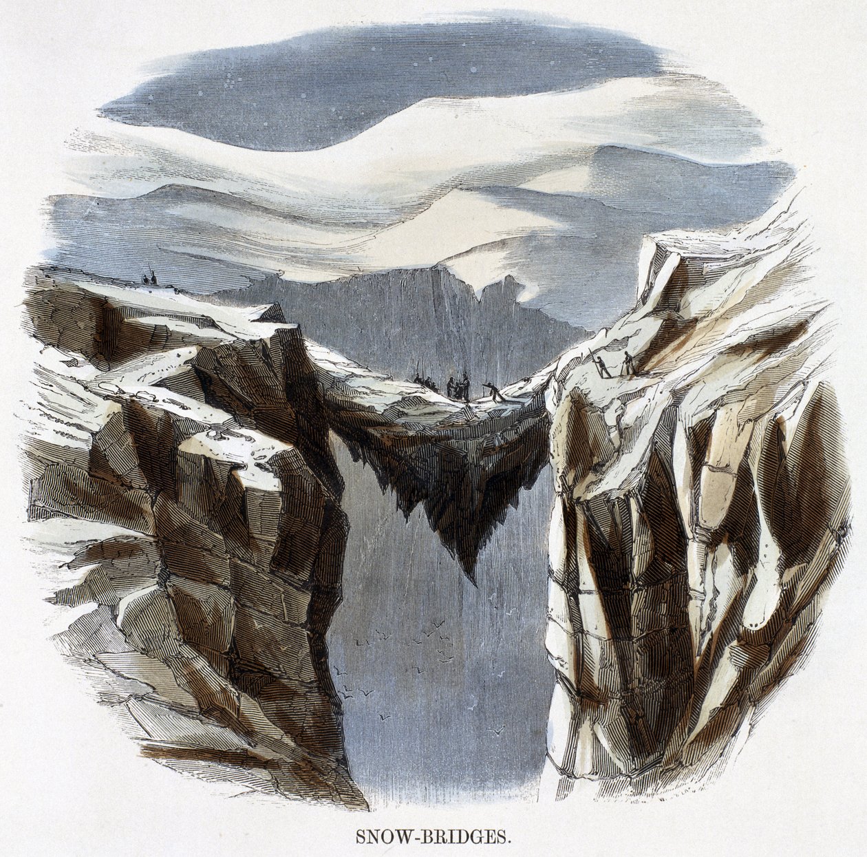 Śnieżne mosty, z Zjawisk przyrody, 1849 autorstwa Josiah Wood Whymper