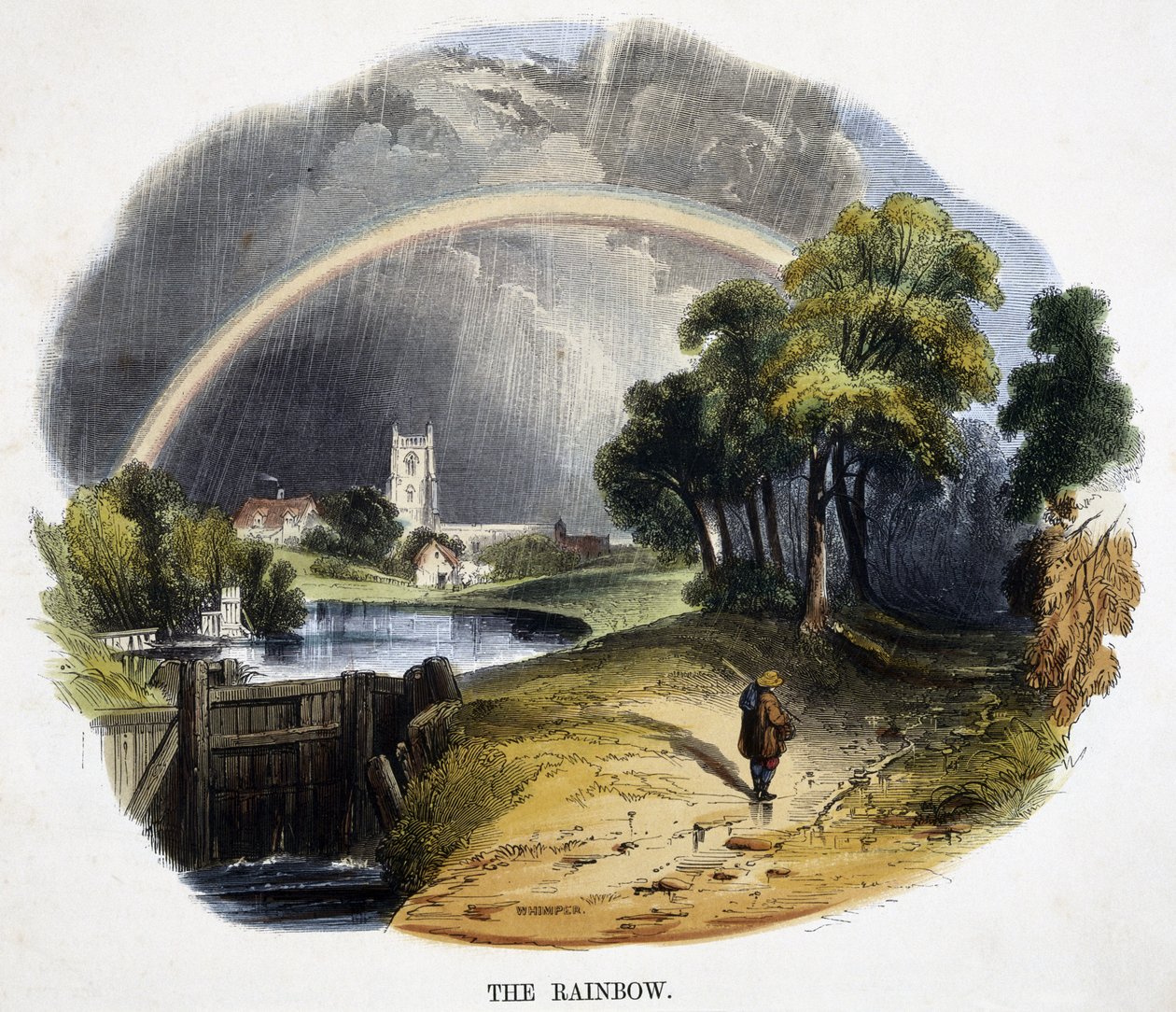 Tęcza, z Zjawisk natury, 1849 autorstwa Josiah Wood Whymper
