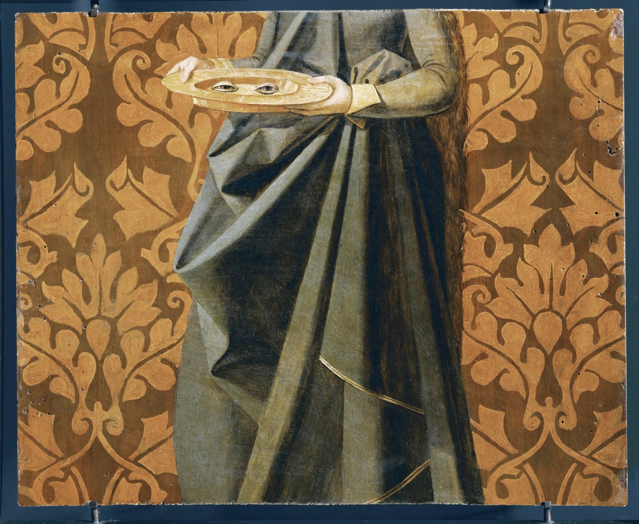 Oczy Świętej Łucji, detal (obraz na drewnie) autorstwa Josse (fl.1493 1508) Lieferinxe