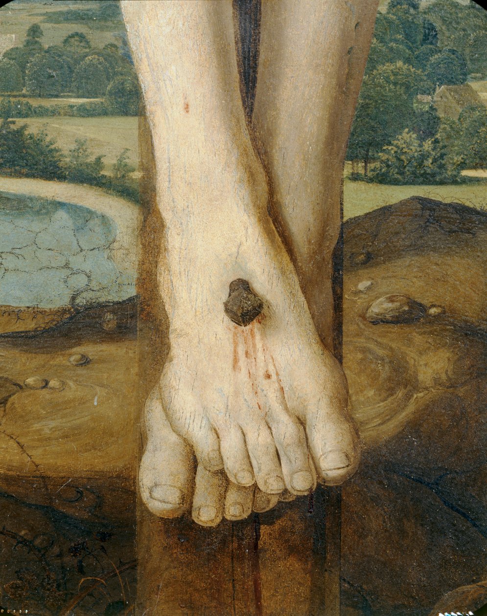 Kalwaria, szczegóły autorstwa Josse (fl.1493 1508) Lieferinxe